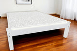 White Solid Wood Full Bed Frame