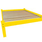 Canary Yellow Solid Wood Queen Bed Frame