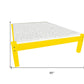 Canary Yellow Solid Wood Queen Bed Frame
