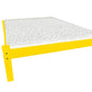 Canary Yellow Solid Wood Queen Bed Frame
