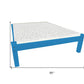 Caribbean Blue Solid Wood Queen Bed Frame