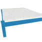 Caribbean Blue Solid Wood Queen Bed Frame