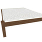 Brown Solid Wood Queen Bed Frame