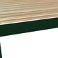 Dark Green Solid Wood Queen Bed Frame