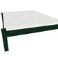 Dark Green Solid Wood Queen Bed Frame