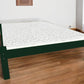 Dark Green Solid Wood Queen Bed Frame