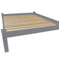 Gray Solid Wood Queen Bed Frame