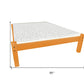Yellow Solid Wood Queen Bed Frame