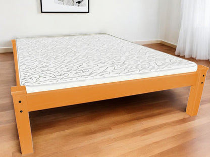 Yellow Solid Wood Queen Bed Frame