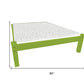 Lime Green Solid Wood Queen Bed Frame