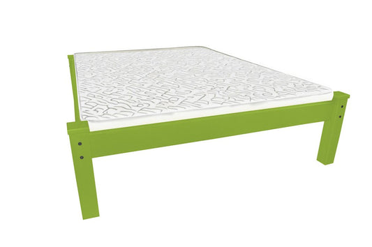 Lime Green Solid Wood Queen Bed Frame