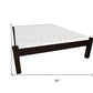 Dark Brown Solid Wood Queen Bed Frame
