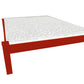Red Solid Wood Queen Bed Frame