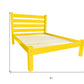 Canary Yellow Solid Wood Twin Bed Frame