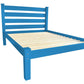 Caribbean Blue Solid Wood Twin Bed Frame