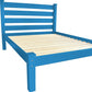 Caribbean Blue Solid Wood Twin Bed Frame