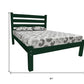 Dark Green Solid Wood Twin Bed Frame