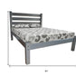 Gray Solid Wood Twin Bed Frame