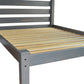 Gray Solid Wood Twin Bed Frame