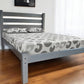 Gray Solid Wood Twin Bed Frame