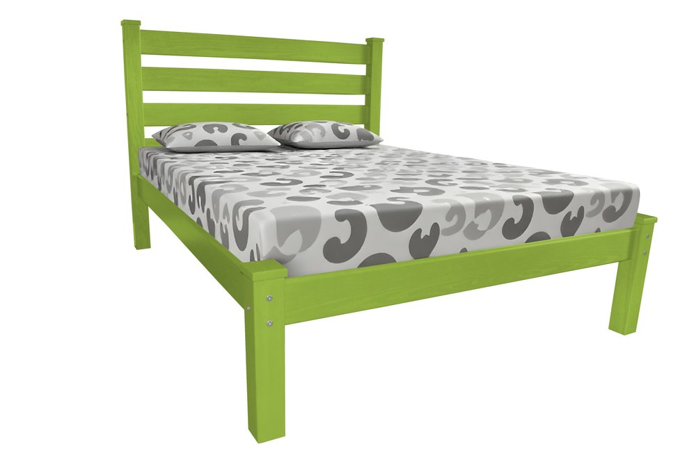 Lime Green Solid Wood Twin Bed Frame