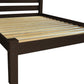 Dark Brown Solid Wood Twin Bed Frame