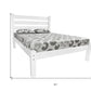 White Solid Wood Twin Bed Frame