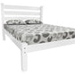 White Solid Wood Twin Bed Frame