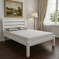 White Solid Wood Twin Bed Frame