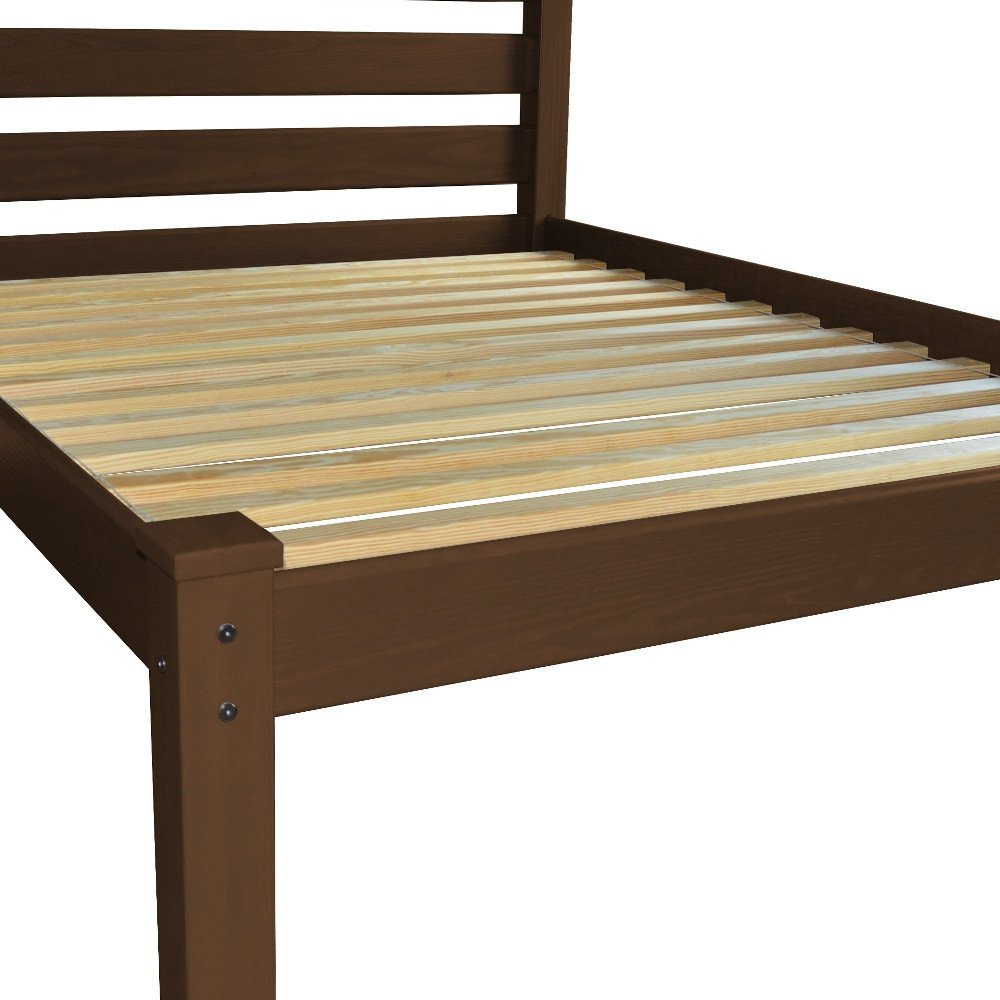 Brown Solid Wood Full Bed Frame