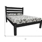 Black Solid Wood Full Bed Frame