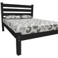 Black Solid Wood Full Bed Frame