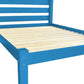 Caribbean Blue Solid Wood Full Bed Frame