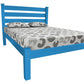 Caribbean Blue Solid Wood Full Bed Frame