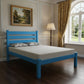 Caribbean Blue Solid Wood Full Bed Frame