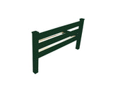 Dark Green Solid Wood Full Bed Frame