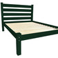 Dark Green Solid Wood Full Bed Frame