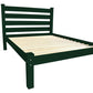 Dark Green Solid Wood Full Bed Frame