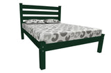 Dark Green Solid Wood Full Bed Frame