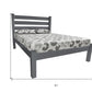 Gray Solid Wood Full Bed Frame