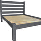 Gray Solid Wood Full Bed Frame