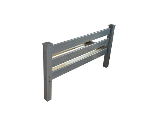 Gray Solid Wood Full Bed Frame