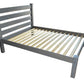 Gray Solid Wood Full Bed Frame