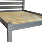 Gray Solid Wood Full Bed Frame