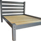 Gray Solid Wood Full Bed Frame