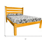 Yellow Solid Wood Full Bed Frame