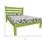 Lime Green Solid Wood Full Bed Frame