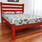 Red Solid Wood Full Bed Frame