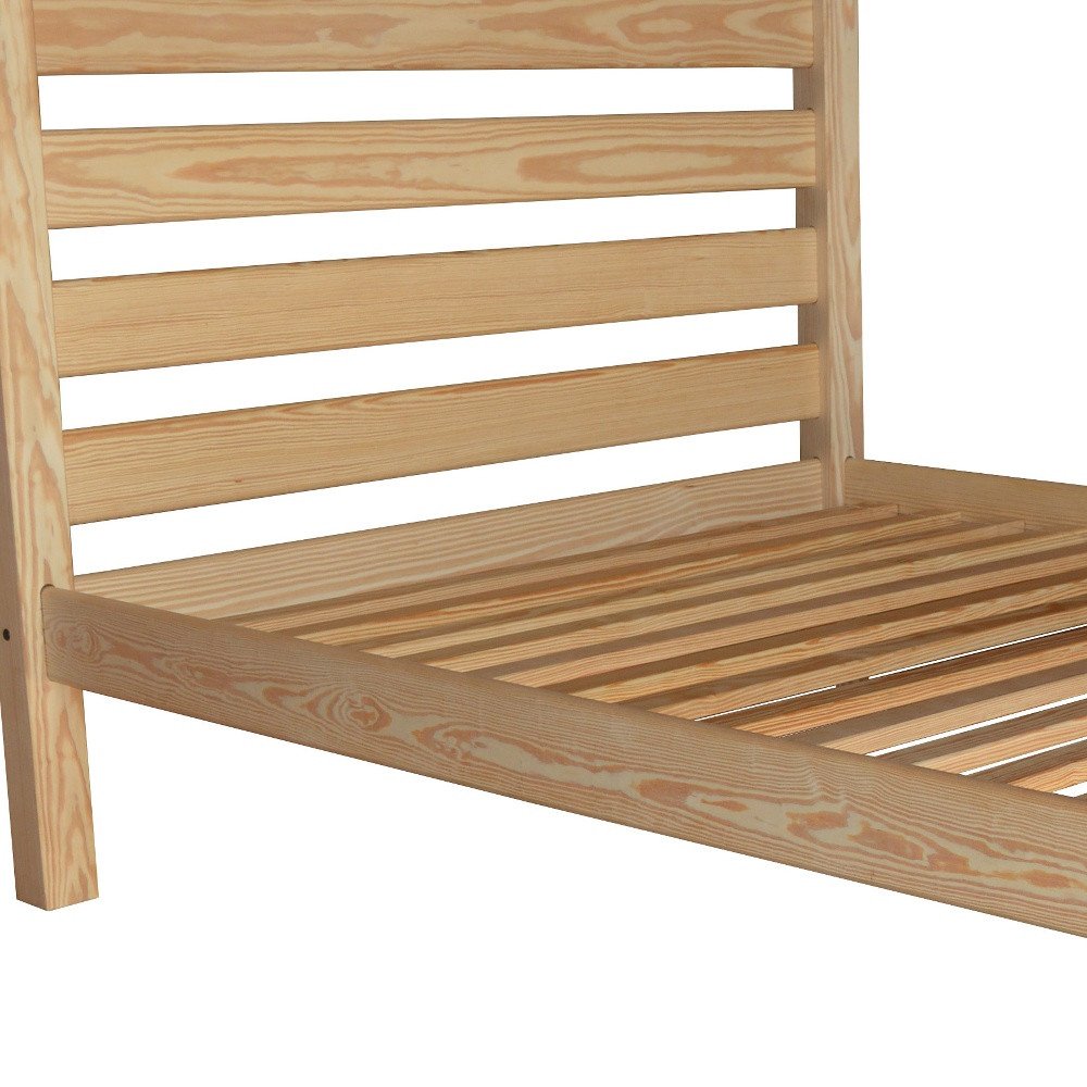 Natural Solid Wood Full Bed Frame