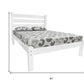 White Solid Wood Full Bed Frame